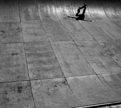 skater jump shadow