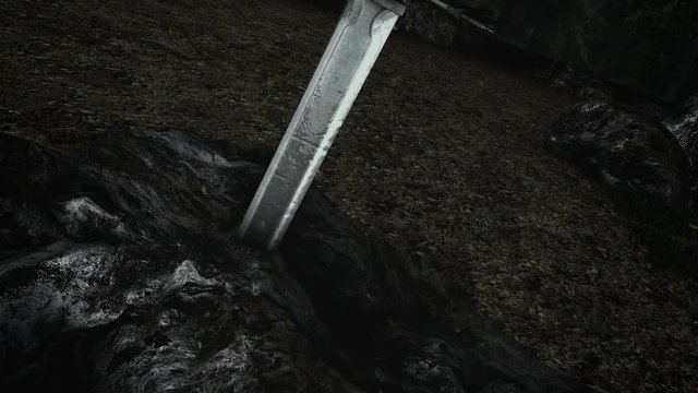 A Legendary Sword Stuck Inside a Stone