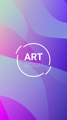 Fluid Shapes. Modern Geometric Pattern. Banner Design Composition. Horizontal Orientation. Fluid Shapes.