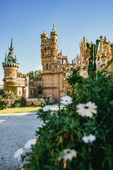 Fototapeta premium Ornate turrets on facade of Castillo de Colomares