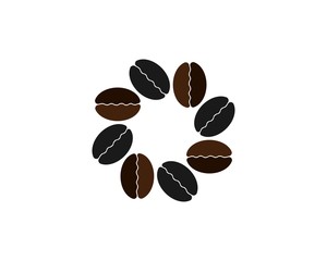 vector coffee beans template vector icon illustration design