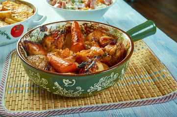 Apricot Glazed Chicken With Fingerling Potatoes