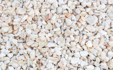 White small stones as natural abstract background.