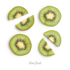 Kiwi slices as pattern