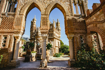 View through arches of Castillo de Colomares