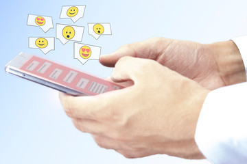 Emojis chatting on phone smartphone