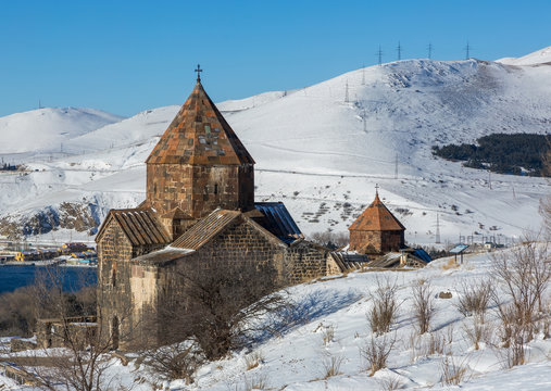 Armenia.Sevan temple complex on the peninsula of the Lake Sevan