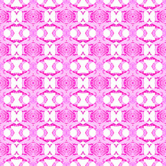 Pink geometric seamless pattern. Hand drawn waterc