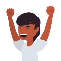 young man portrait on white background