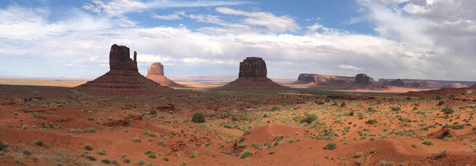 Panoramic view of beautiful Monument Valley