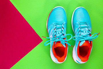 Tennis shoes in studio