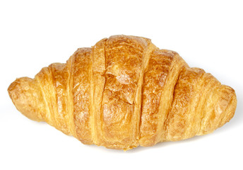 One piece of croissant isolated on a white background