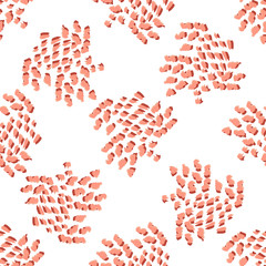 Hand drawn illustration with red color texture ink hand on black background for decoration design. Hand drawn modern paint ink texture. Decorative color art. Abstract ink blot.