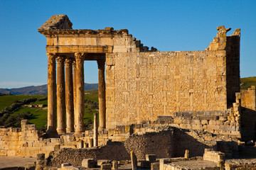Capitolio, Ciudad romana de Dougga, Tunez, Africa