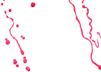 Abstract red curly lines on white background