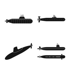 Vector design of technology and fleet icon. Collection of technology and navy stock vector illustration.