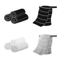 Vector design of soft and clean logo. Set of soft and household stock symbol for web.