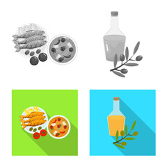 Vector illustration of and historic symbol. Collection of and country stock vector illustration.