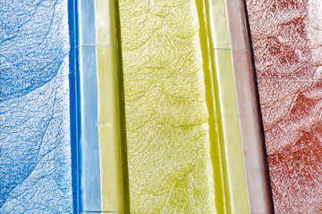 Colored water slides with water jets background