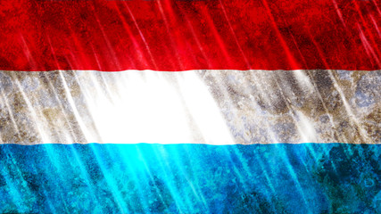 Luxembourg Flag Grunge