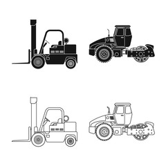 Vector illustration of build and construction logo. Collection of build and machinery stock vector illustration.