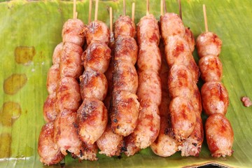 grilled sausage asia delicious at street food