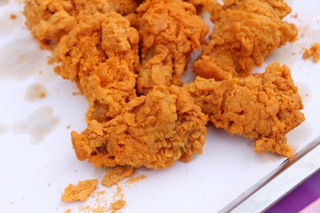Fried chicken is delicious in street food