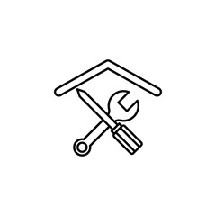 repair outline icon. Element of lifestyle illustration icon. Premium quality graphic design. Signs and symbol collection icon for websites, web design, mobile app, UI, UX