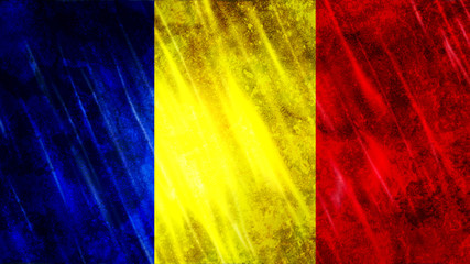 Romania Flag Grunge