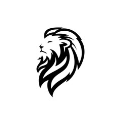 lion head logo vector icon download on white background