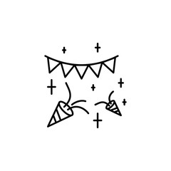 party outline icon. Element of lifestyle illustration icon. Premium quality graphic design. Signs and symbol collection icon for websites, web design, mobile app, UI, UX