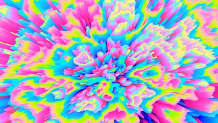 Color splash. 3d wallpaper. Hypnotic. Psychedelic. Colorful explosion. Glithcy. Paint abstract. Neon colors. Galaxy. Fluorescent. Vivid. Fantasy.