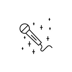 microphone outline icon. Element of lifestyle illustration icon. Premium quality graphic design. Signs and symbol collection icon for websites, web design, mobile app, UI, UX