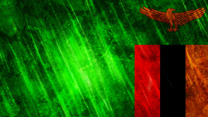 Zambia Flag Grunge