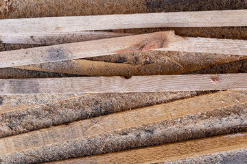 Wood textures of different types and sizes of boards and planks