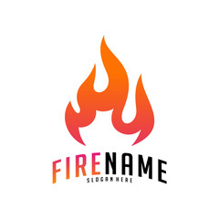 Fire flames Logo Vector. Logo design inspiration vector icons