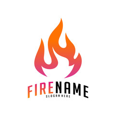 Fire flames Logo Vector. Logo design inspiration vector icons