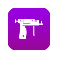 Piercing gun icon digital purple for any design isolated on white vector illustration