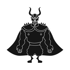 Vector design of devil and man icon. Collection of devil and satan vector icon for stock.