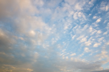 Fototapeta na wymiar background of sunset clouds on heaven