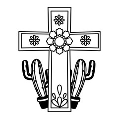 cactus plants with cross religion
