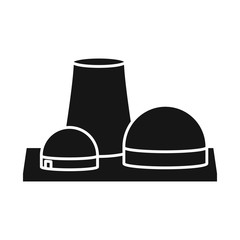 Vector design of plant and factory sign. Collection of plant and construction stock vector illustration.