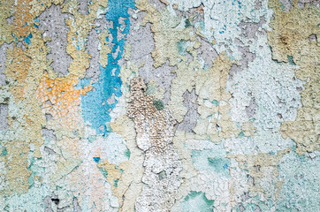 Obraz premium wall with colorful dirty cracked texture
