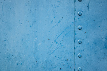 rusty metal dirty wall in blue color
