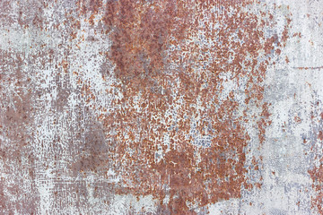 Cracked painted old metal texture. Rusted surface