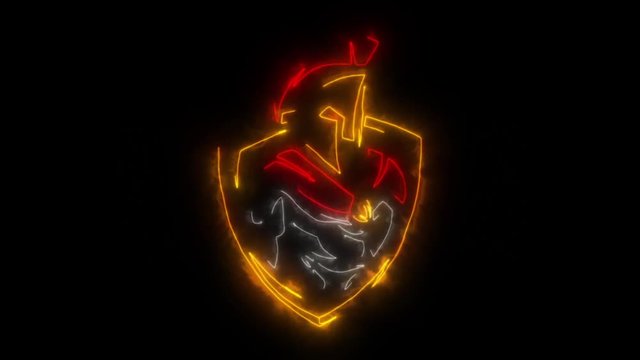 Colorful Spartan Warrior Animated Logo with Reveal Effect 