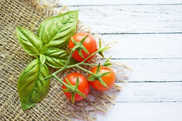Delicious,sweet cherry tomatoes.Healthy vegetables.
