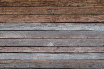 Fototapeta na wymiar Old wooden wall texture abstract background objects for furniture.wooden panels is then used horizontal taken from old home wall in asia