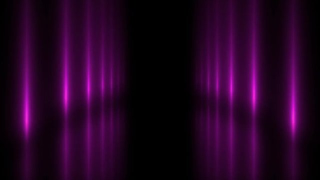 Empty dark futuristic sci-fi big hall room with vertical lights in perspective and reflection surface.