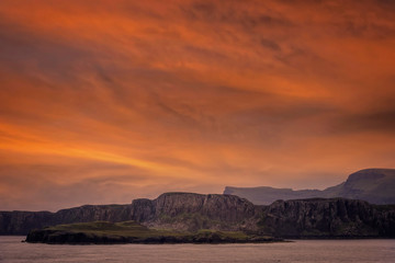 Sunset Over the Coastline in the United Kingdom